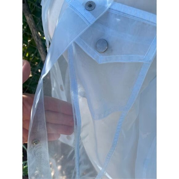 Forever 21 Sheer “Levi” Jacket Style Lightweight Light Blue Shacket Size Small - Picture 8 of 10